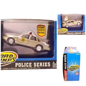 Police Car Diecast Road Champs Ford Crown Victoria Iowa Patrol 1 43 Tan